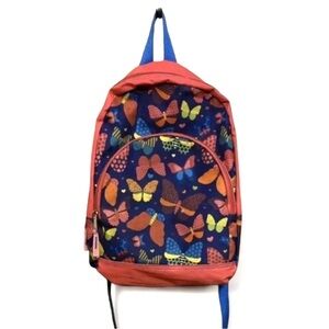 Girls Pink Backpack With Butterfly Design